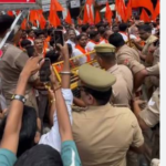 संभल हरिहर मंदिर विवाद को लेकर मुरादाबाद में पुलिस और शिवसेना कार्यकर्ताओं के बीच भारी बवाल, पुलिस ने लिया हिरासत में