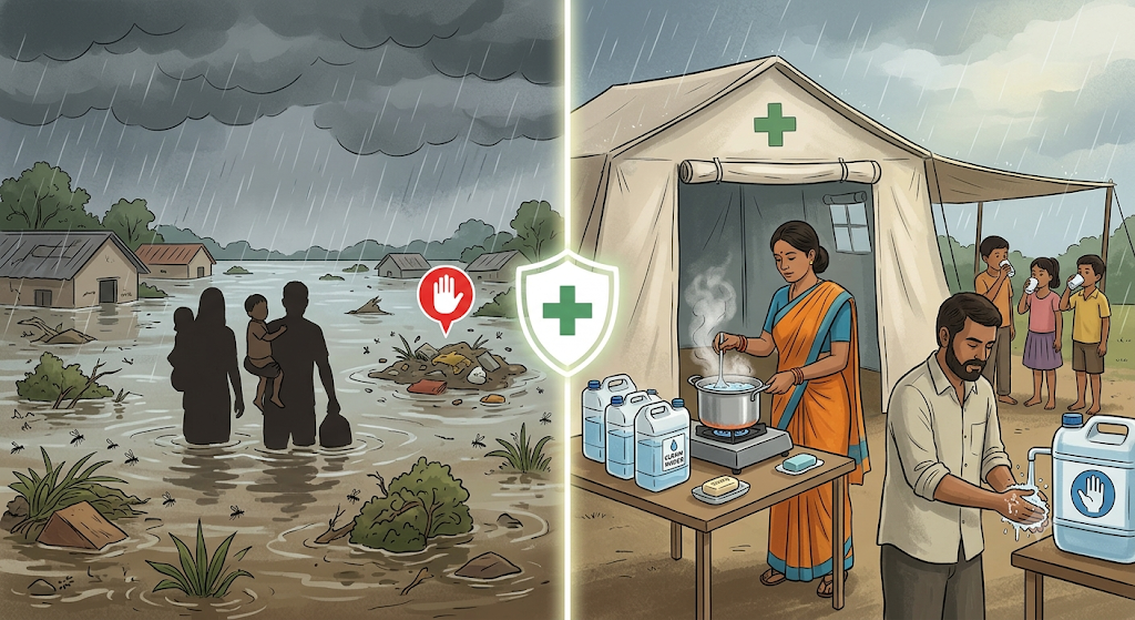 बाढ़ और लगातार बारिश के बीच स्वास्थ्य को लेकर रहें सतर्क, दूषित पानी से होने वाली बीमारियों का बढ़ा खतरा